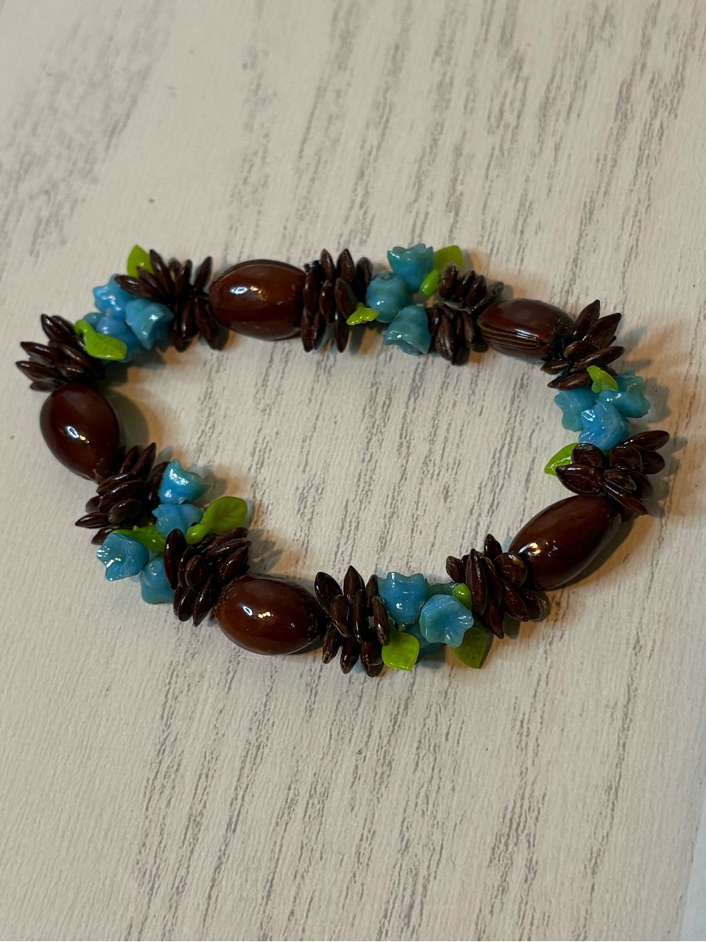 Koa wood bracelet/anklet seeds